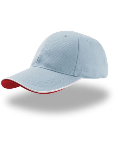Baseballkappe Atlantis Zoom Piping Sandwich hellblau/weiß