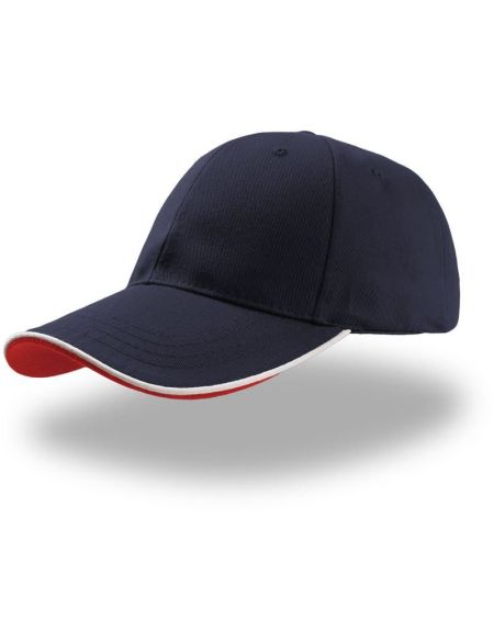 Baseballkappe Atlantis Zoom Piping Sandwich marine/weiß