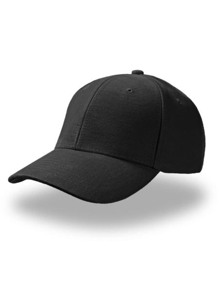 Kappe sandgestrahlter Twill Atlantis Pilot schwarz