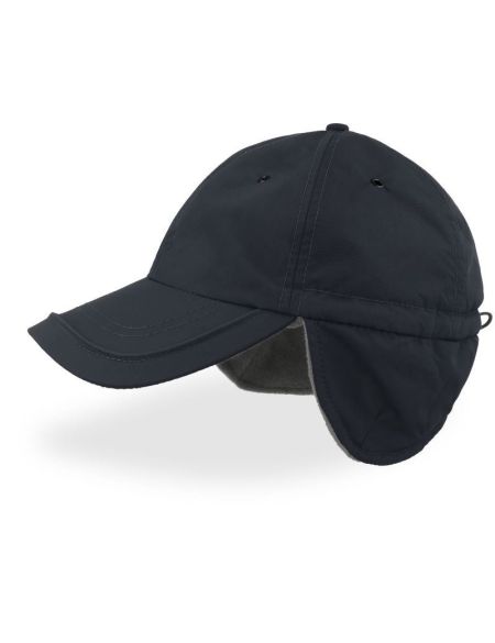 Kappe mit Gehörschutz Atlantis Techno Flap-S schwarz