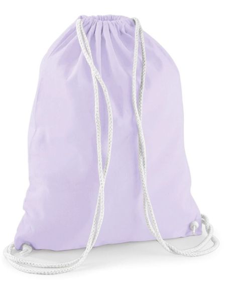 Baumwollrucksack Westford Mill W110 Lavendel/Weiß