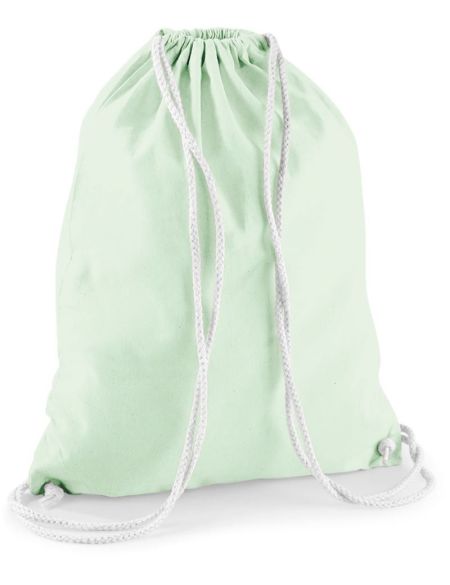 Baumwollrucksack Westford Mill W110 pastellmint/weiß