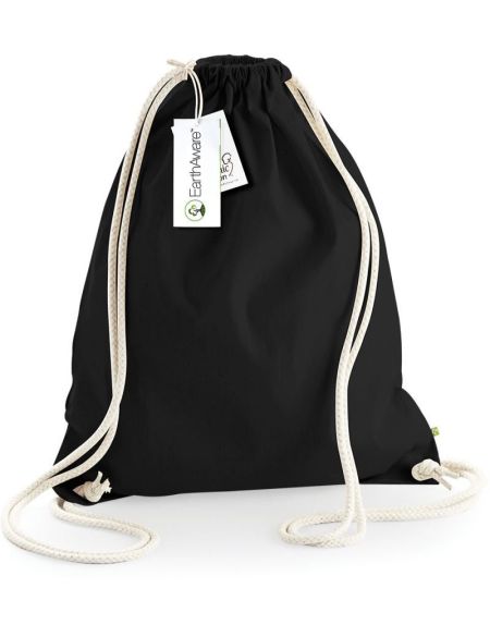 Westford Mill W810 schwarzer schwerer Rucksack aus Bio-Baumwolle