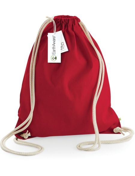 Westford Mill W810 klassischer roter Rucksack aus schwerer Bio-Baumwolle