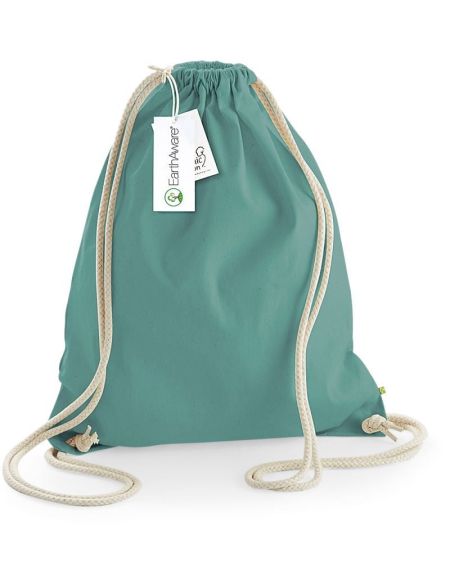 Schwerer Rucksack aus schwerer Bio-Baumwolle in Salbeigrün von Westford Mill W810