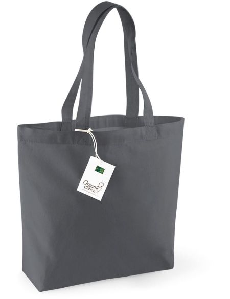 Bio-Baumwolltasche Westford Mill W180 Graphitgrau