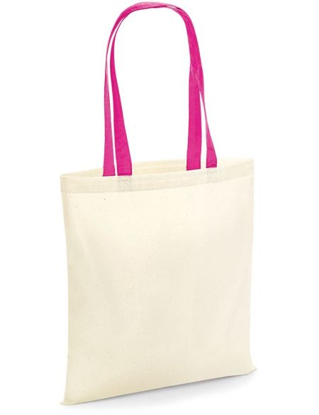 Baumwolltasche Westford Mill W101C natur/fuchsia