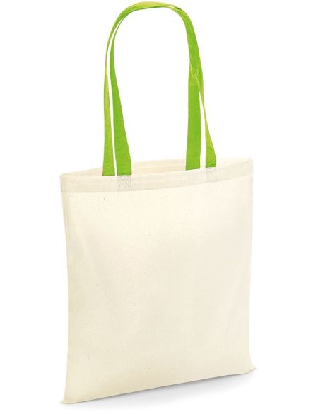 Baumwolltasche Westford Mill W101C natur/lindgrün