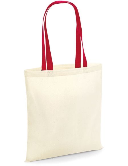 Baumwolltasche Westford Mill W101C natur/klassisch rot