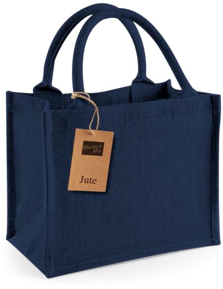 Einkaufstasche Jute Mini Westford Mill W412 marine/navy