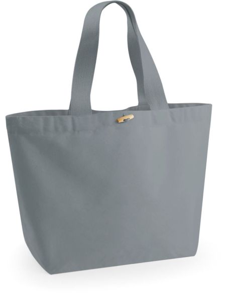 Bio-Baumwolltasche XL Westford Mill W855 reines Grau