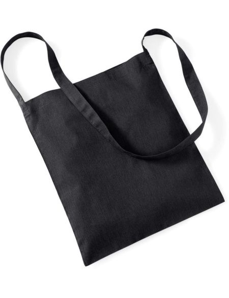 Baumwolltasche mit langem Griff Westford Mill W107 schwarz