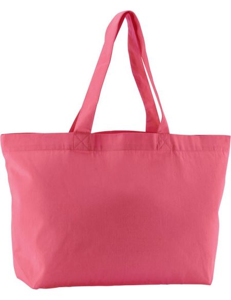 Einkaufstasche aus Bio-Twill-Baumwolle Westford Mill W695 Himbeerrosa