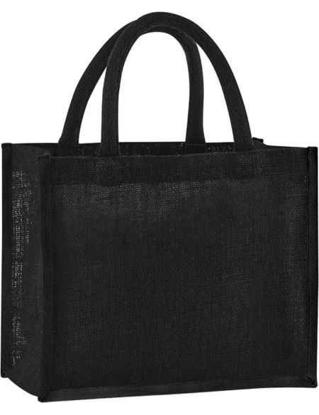 Einkaufstasche Jute Midi Westford Mill W473 schwarz/schwarz
