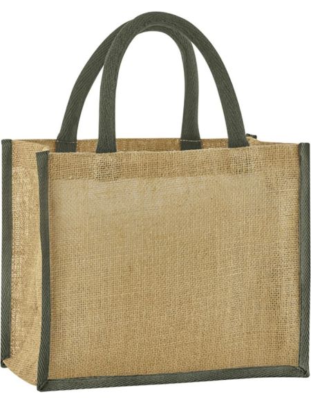 Einkaufstasche Jute Midi Westford Mill W473 natur/olivgrün