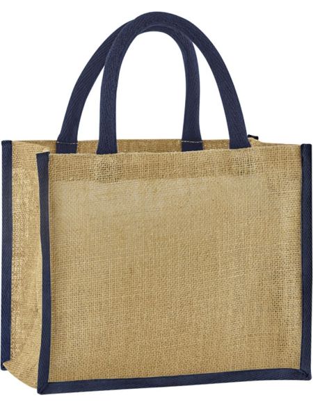 Einkaufstasche Jute Midi Westford Mill W473 schwarz/schwarz