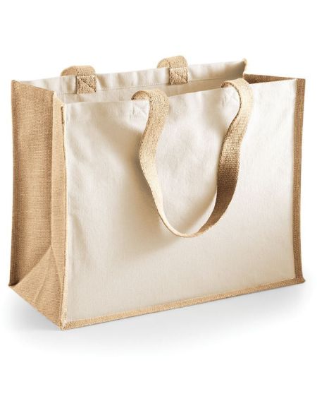 Jute-Einkaufstasche klassisch Westford Mill W422 natur