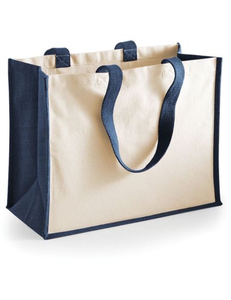 Jute-Einkaufstasche klassisch Westford Mill W422 schwarz