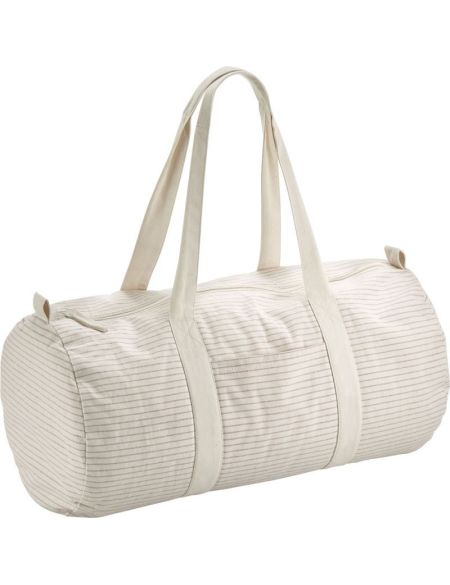 Westford Mill Bio-Baumwolltasche W258 grau gestreift