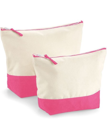 Canvas-Tasche für Accessoires Westford Mill W544 Natur/Echtrosa Größe M