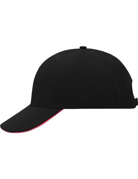 Sandwich-Kappe Myrtle Beach MB24 schwarz/rot