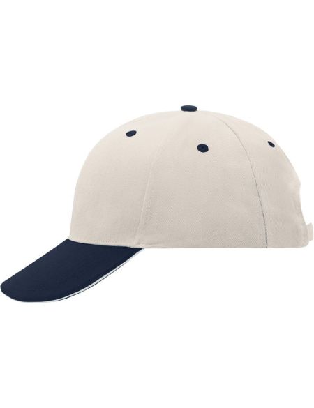 Sandwich-Kappe Myrtle Beach MB24 beige/marine/beige