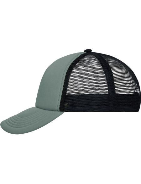 Mesh-Polyesterkappe Myrtle Beach MB70 dunkelgrau/schwarz