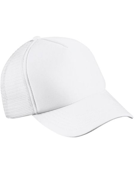 Kinder-Mesh-Polyester-Mütze Myrtle Beach MB71 weiß/weiß