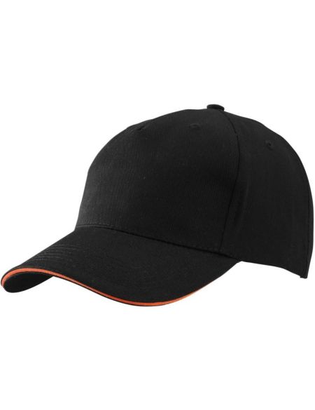 Sandwich-Kappe Myrtle Beach MB6526 schwarz/orange