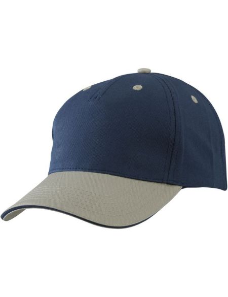 Sandwich-Kappe Myrtle Beach MB6526 Marine/Beige/Marine