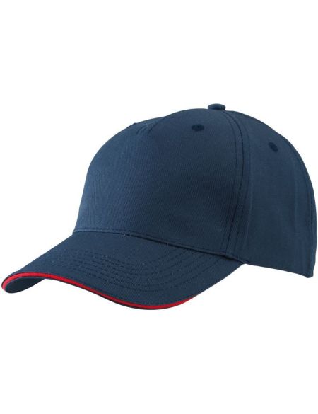 Sandwich-Kappe Myrtle Beach MB6526 marine/rot