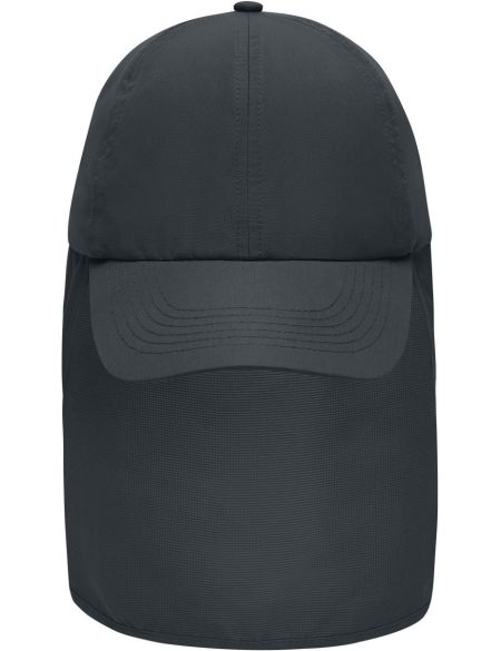 Kappe mit Nackenschutz Myrtle Beach MB6243 Carbon