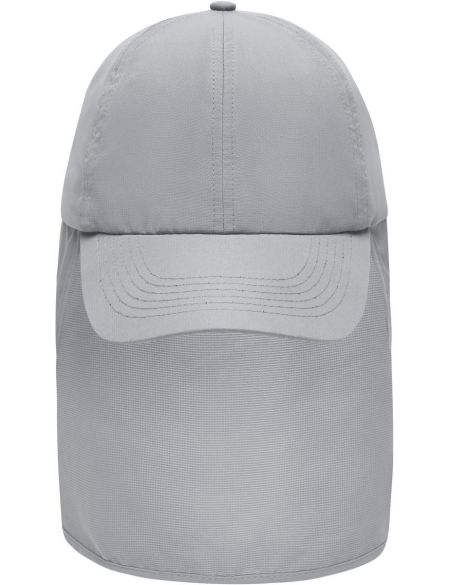 Kappe mit Nackenschutz Myrtle Beach MB6243 grau