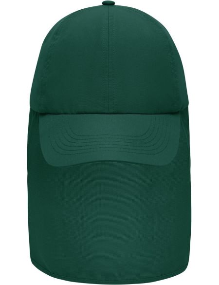 Kappe mit Nackenschutz Myrtle Beach MB6243 dunkelgrün