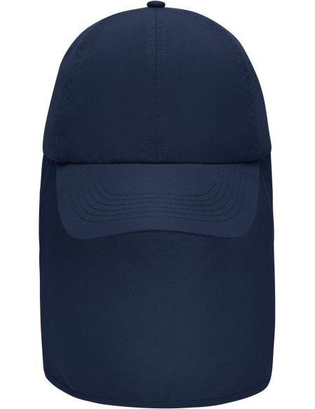Kappe mit Nackenschutz Myrtle Beach MB6243 Marine