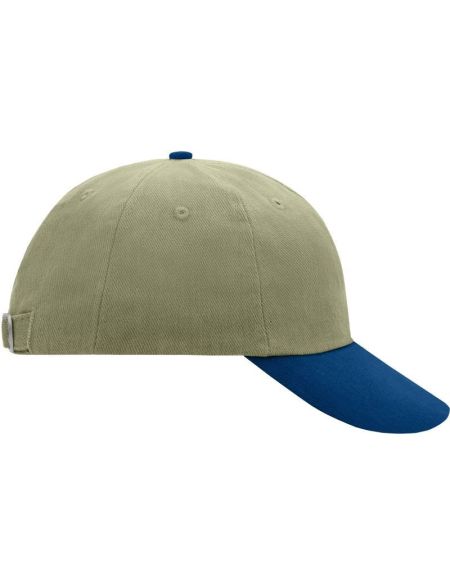 Myrtle Beach Raver Cap MB6111 helles Khaki/Marineblau