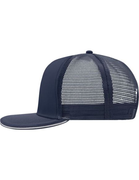 Myrtle Beach Mesh Sandwich Cap MB6635 weiß/magenta