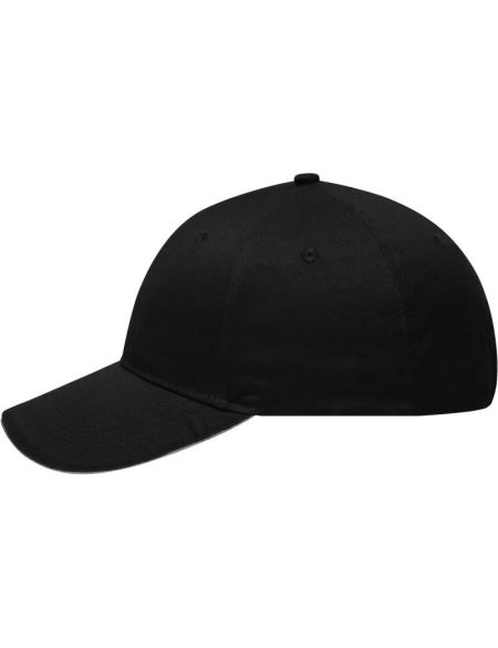 Sandwich-Kappe Myrtle Beach MB6212 schwarz/hellgrau
