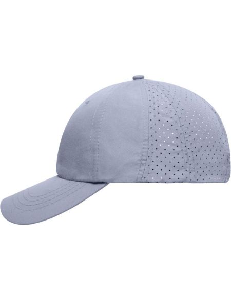 8-Panel-Baseballkappe mit lasergeschnittener Rückseite Myrtle Beach MB6538 Silber