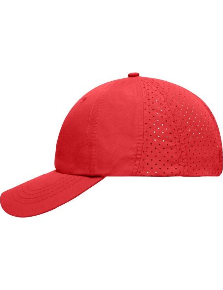 8-Panel-Baseballkappe mit lasergeschnittener Rückseite Myrtle Beach MB6538 rot