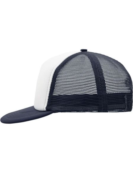 Flat Brim Mesh Cap Myrtle Beach MB6207 weiß/navy