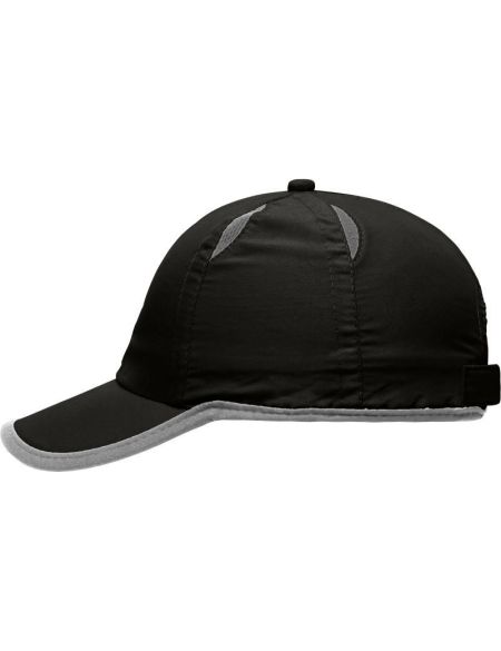 Myrtle Beach Sport-Micro-Edge-Kappe MB6156 schwarz/hellgrau