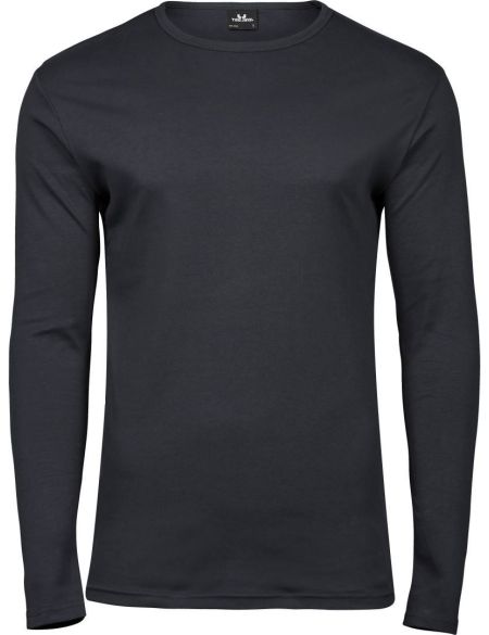 Herren-T-Shirt Interlock mit langen Ärmeln Tee Jays 530 dunkelgrau