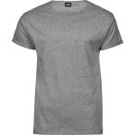 Tee Jays 5062 grau meliertes Herren-T-Shirt mit aufrollbaren Ärmeln