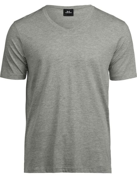 Luxuriöses Herren-T-Shirt mit V-Ausschnitt Tee Jays 5004 grau meliert