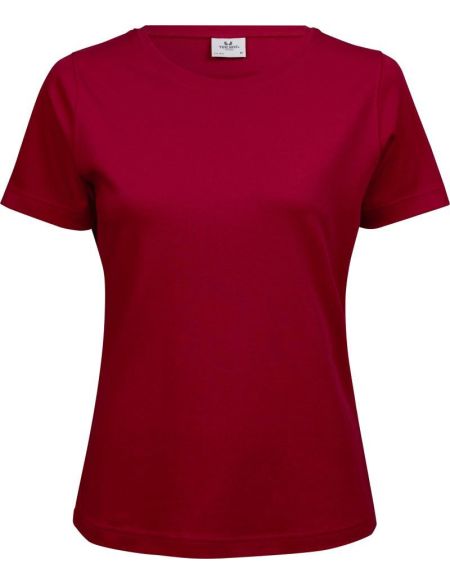 Damen T-Shirt Interlock Tee Jays 580 rot