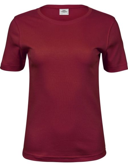 Damen T-Shirt Interlock Tee Jays 580 tiefrot