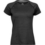 Damen-Sport-T-Shirt CoolDry Tee Jays 7021 schwarz meliert