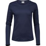 Damen-Interlock-T-Shirt mit langen Ärmeln Tee Jays 590 Marineblau