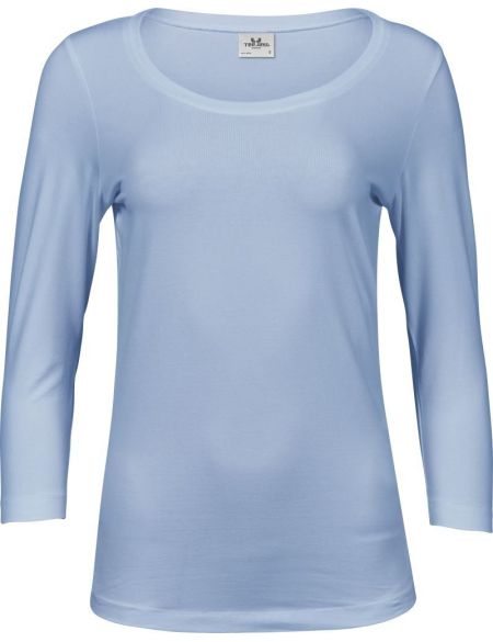 Damen T-Shirt elastisch mit 3/4 Ärmeln Tee Jays 460 Hellblau